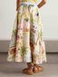 Unique City Illustration Printed Skirt