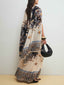 Exquisite Resort Style Painted Print Midi Dress