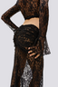 Cassie | Long Sleeve Lace Ruched Skirt Set In Black