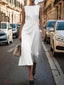Elegant Pleats Solid Color Sleeveless Round Neck Casual Midi Dress