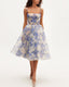 Liora | Floral Satin Halter Dress