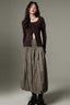 Vintage Ruffled Flowing Maxi Skirt