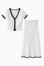 Vivian | Ribbed Casual Chic Skirt Set