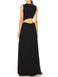 Modern Deep V-Neck Cutout Twist Knit Maxi Dress