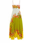 Sophisticated, Modern And Unique Print Strap Midi Dress