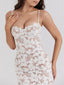 Stylish Sexy Lace Halter See-Through Midi Dress