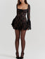 Maddy | Black Lace Corset Dress