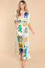 Oversized Ivory Print Shirt Pants Set