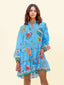 Unique Painted Pattern Print Mini Dress