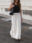 Camber | Striped Knit Tassel Skirt