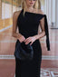 Fashion One Shoulder Ribbon Party Maxi Dress