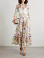 Camille | Floral Pleated Midi Dress