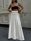 Camber | Striped Knit Tassel Skirt