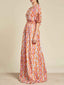 Exquisite V-neck Flowing Maxi Dress