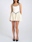 Elegant U-neck Tweed Mini Dress