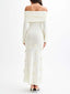 Mia | Off-Shoulder Knit Rose Dress