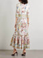 Camille | Floral Pleated Midi Dress